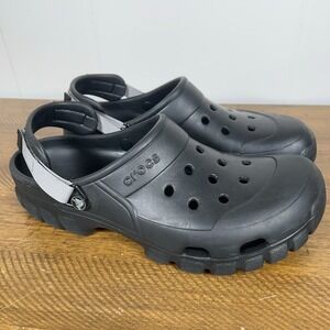 Crocs Offroad Sport Clog Mens 12 Black Adjustable Strap Slip On Shoes 202651